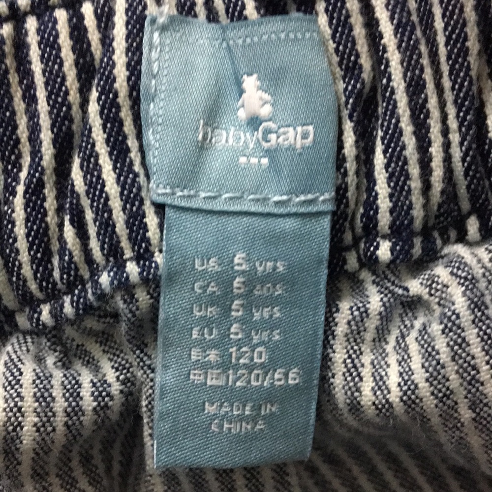 Girls blue and white striped jumper dress - Picture 2 of 2